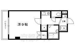 ハウス・セゾン鞍馬口 1Kの間取図画像