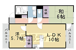 プリマヴェラ 2LDKの間取図画像