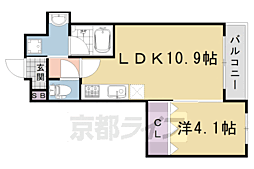 ベラジオ四条壬生 1LDKの間取図画像