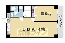 バルコ衣笠 1LDKの間取図画像