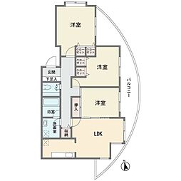 リズ青葉台No.2 3LDKの間取図画像