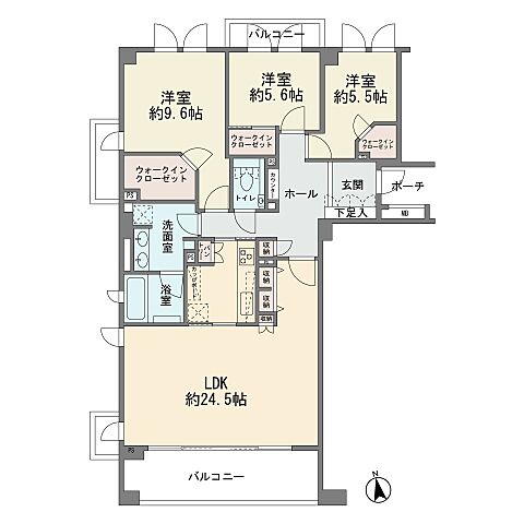 間取り クラッシィハウス等々力 4階/-