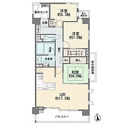 ライオンズ横浜すみれが丘マスターレジデンス 3LDKの間取り