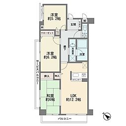 マイキャッスル鷺沼南 3LDKの間取図画像