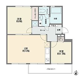 白幡台住宅7号棟 3LDKの間取図画像