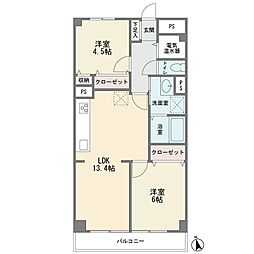 北見方多摩川レジデンス 3DKの間取図画像