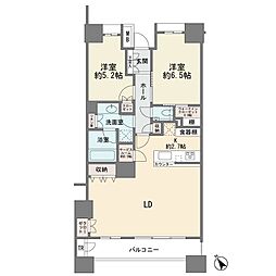 パークホームズ二子玉川ヒルトップ 2LDKの間取図画像