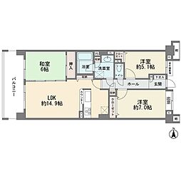 コスモ青葉台シエル・ヴェール弐番館 3LDKの間取図画像