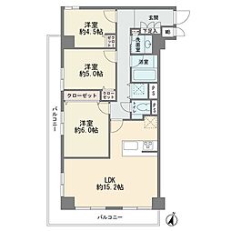 ニックハイム藤が丘 3LDKの間取図画像