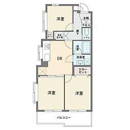 スターハイツ梶ケ谷 3DKの間取図画像