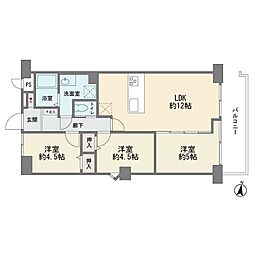 ファミリオン多摩川 3LDKの間取図画像