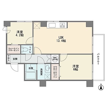 1階部分の北東角部屋です ワイドバルコニー 全室フローリング ウォークインクロゼット 床暖房 オール電化 バス停1分 現況空室
