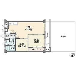 ウインザーハイム鷺沼 2LDKの間取図画像