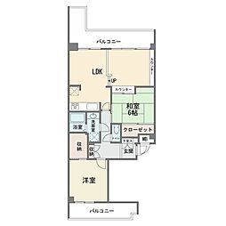モアクレスト玉川学園参番館 2LDKの間取図画像