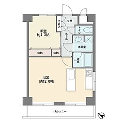 ライオンズマンション下丸子第5 1LDKの間取図画像