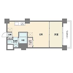 尾山台コーポ 1LDKの間取図画像