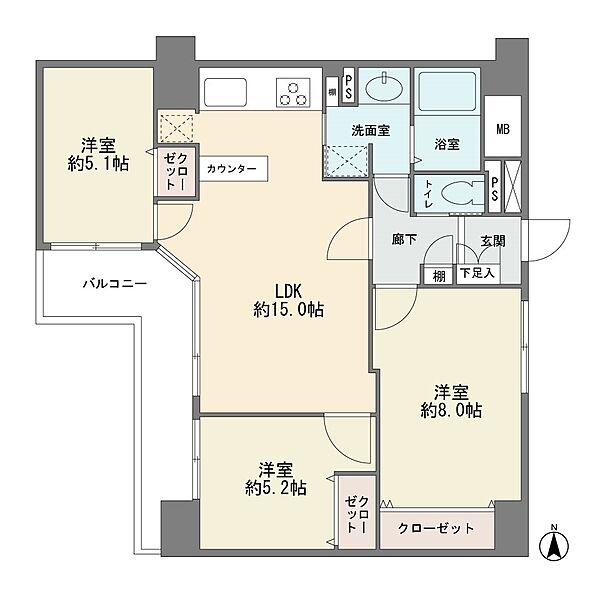 間取りを拡大表示