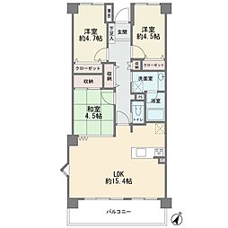 ファミール登戸 3LDKの間取図画像