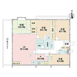 エクセル市が尾南 4LDKの間取図画像