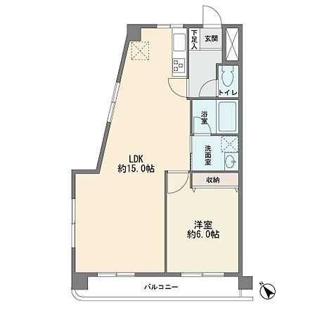 2階部分の南西向き角部屋です ワイドバルコニー 全室フローリング 1LDK ペット飼育可能 新規フルリフォーム済み エレベータ有り 防犯カメラ有り
