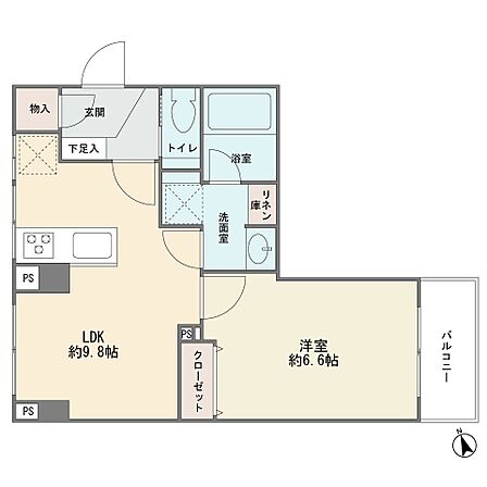 最上階4階部分の東南向き角部屋です カウンターキッチン 全室フローリング 1LDK 新規フルリフォーム済み 馬込駅徒歩7分です