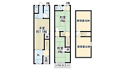 鶴見区横堤1丁目貸家 1階3Kの間取り
