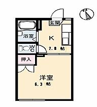 ガーデンハイツ関山 208 ｜ 山口県下関市椋野町1丁目（賃貸アパート1K・2階・21.21㎡） その2