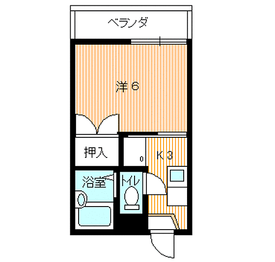 フレグランス中橋II 106｜山口県下関市幡生宮の下町(賃貸アパート1K・1階・19.50㎡)の写真 その2