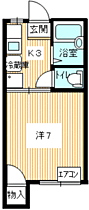 オレンジハウス 107 ｜ 山口県下関市横野町1丁目（賃貸アパート1K・1階・17.75㎡） その2