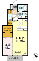 インペリアル 102 ｜ 山口県下関市長府才川1丁目（賃貸アパート1LDK・1階・41.63㎡） その2