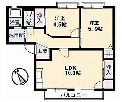 メゾンコリーヌ 203 ｜ 山口県下関市椋野町1丁目（賃貸アパート2LDK・2階・53.99㎡） その2