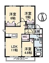 シャーメゾンフェアリーIV 102 ｜ 山口県下関市新椋野3丁目（賃貸アパート3LDK・1階・64.10㎡） その2