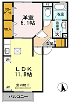 ピノ カーサ 102 ｜ 山口県下関市伊倉町2丁目（賃貸アパート1LDK・1階・43.83㎡） その2