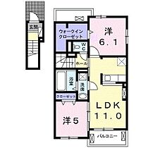 Ｓｕｎ　Ｓｋｙ　楠乃Ｄ 201 ｜ 山口県下関市楠乃5丁目（賃貸アパート2LDK・2階・57.54㎡） その2