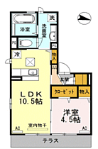 フェリオ ラルーチェ 105 ｜ 山口県下関市丸山町3丁目（賃貸アパート1LDK・1階・40.07㎡） その2