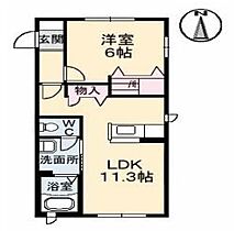 幡生SHM サンヒルズコート 101 ｜ 山口県下関市幡生本町（賃貸アパート1LDK・1階・41.08㎡） その2