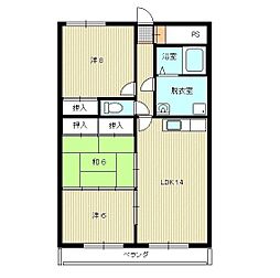 サンライズ菊川 3LDKの間取図画像