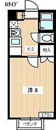 アレス秋根 1Kの間取図画像