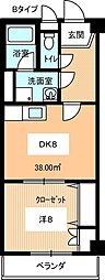イスズベル下関 1DKの間取図画像