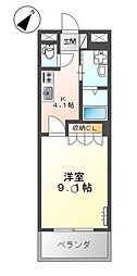 サンシャイン生山 1Kの間取図画像