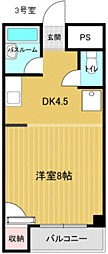 ハイツアピア 1DKの間取図画像