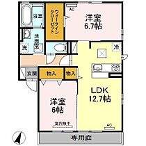 インペリアル上野中. 102 ｜ 山口県宇部市上野中町（賃貸アパート2LDK・1階・62.10㎡） その2