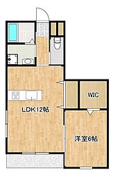 カーサ・ブローテ 1階1LDKの間取り