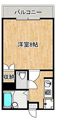 セガールハイツ 1Kの間取図画像