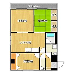 レジデンスシンシア 3LDKの間取図画像