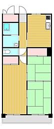 新川メゾーン 2LDKの間取図画像