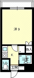トリアノン・ジュネ 1Kの間取図画像