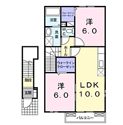 フィオーレ 2LDKの間取図画像