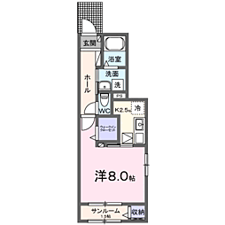 ファントム 1Kの間取図画像