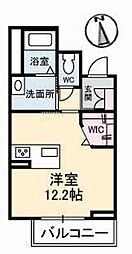 グランマスト栄町B棟 ワンルームの間取図画像